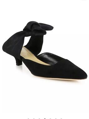 The Row Coco Black Kitten Heels
